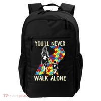 Great Gift Autism Mom You Will Never Walk-Alone Support Autism Son  Backpack thumb 0