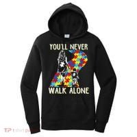 Great Gift Autism Mom You Will Never Walk-Alone Support Autism Son  Women's Hoodie thumb 0