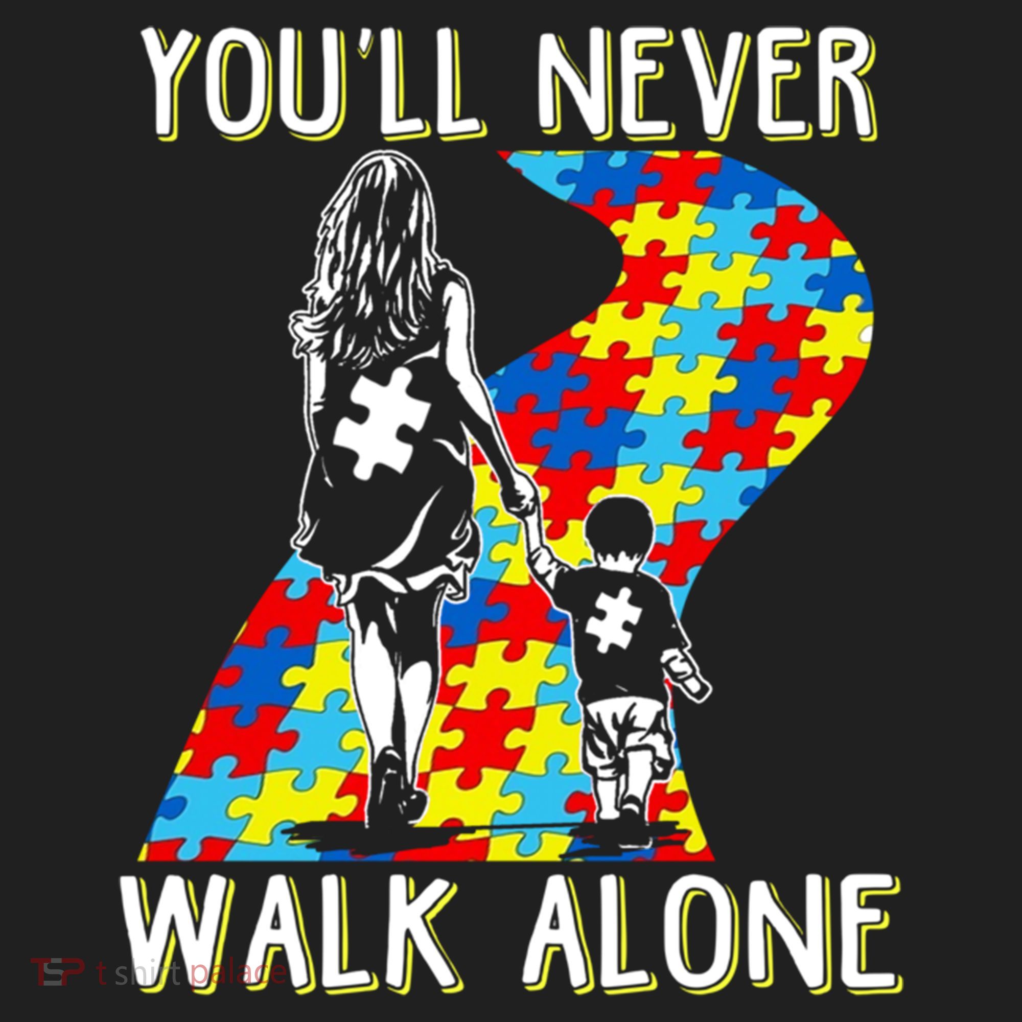 Great Gift Autism Mom You Will Never Walk-Alone Support Autism Son  Hat