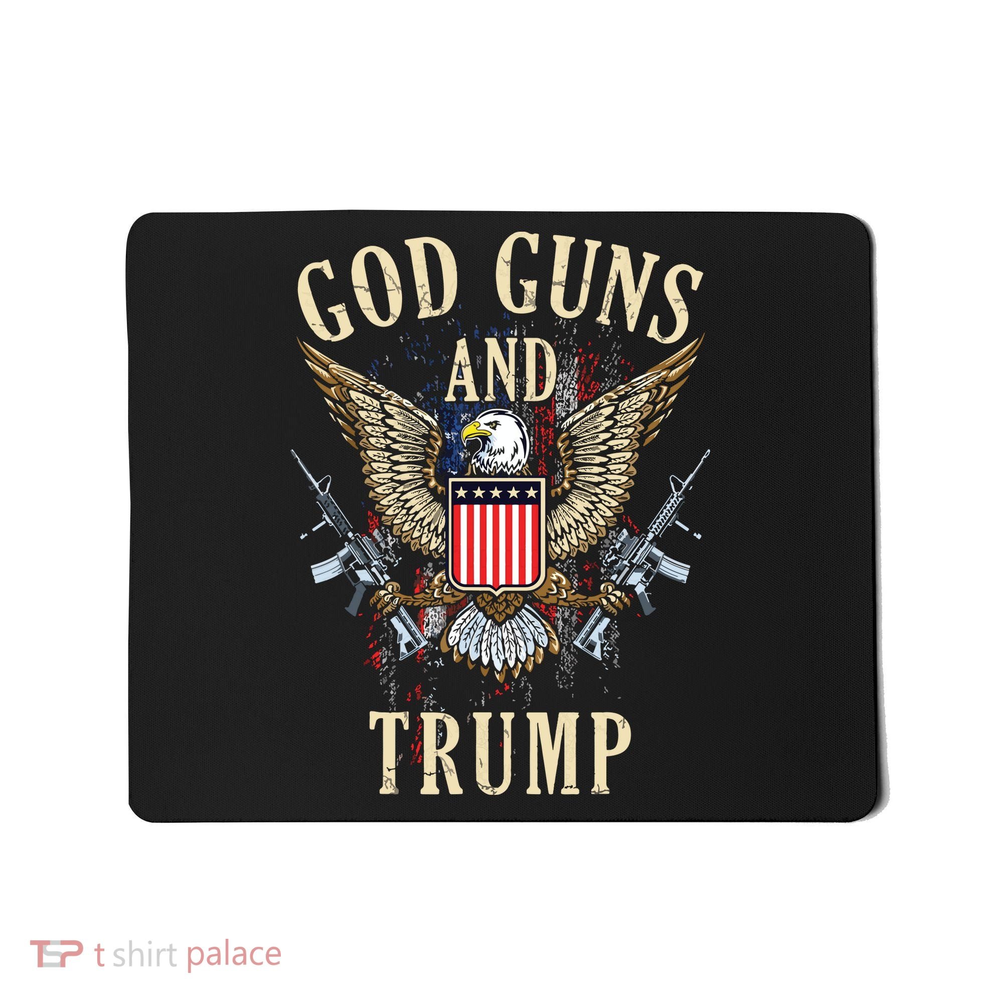 God Guns And Trump 2nd Amendment Flag Ar15 American Flag 2042 Mousepad