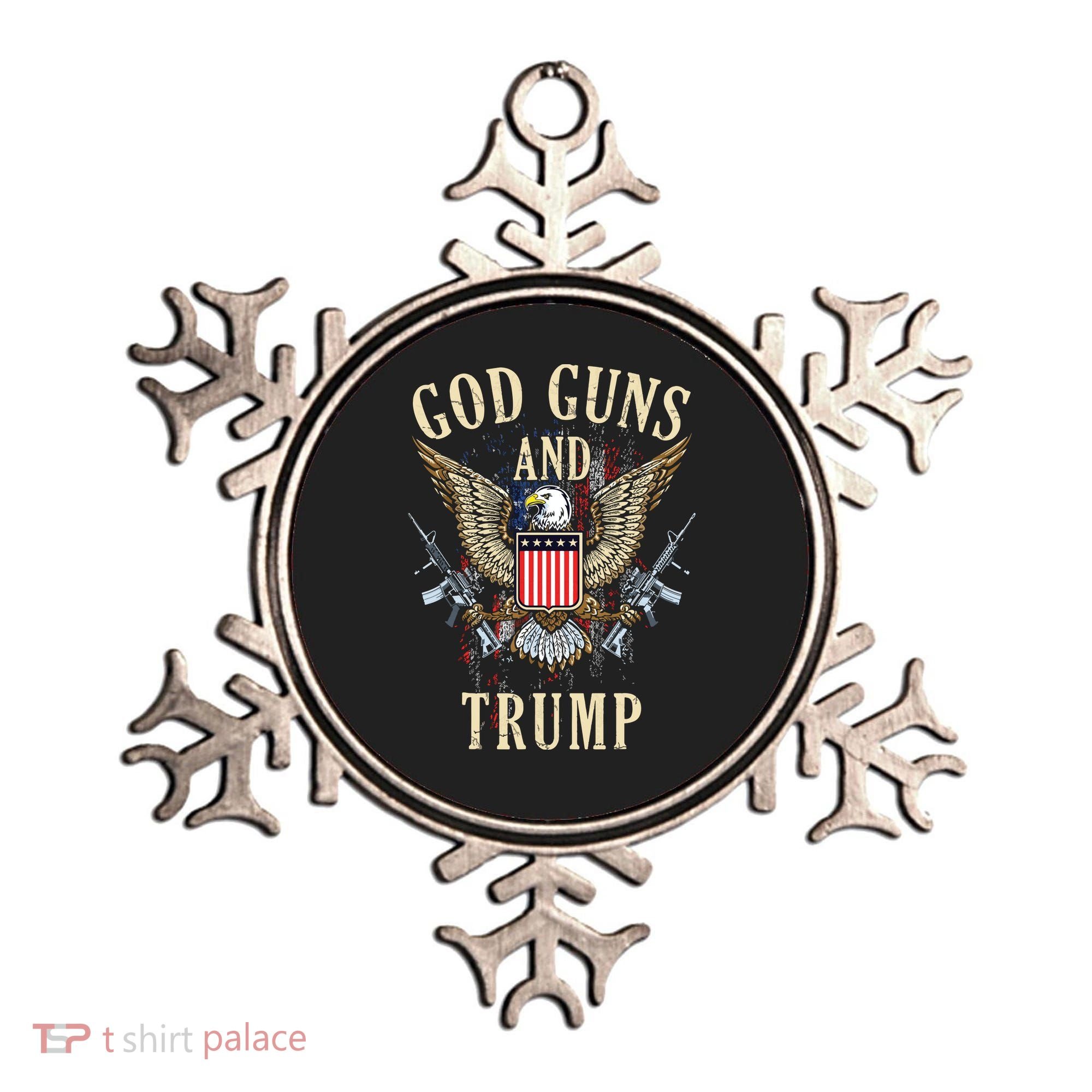 God Guns And Trump 2nd Amendment Flag Ar15 American Flag 2042 Ornament