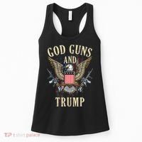 God Guns And Trump 2nd Amendment Flag Ar15 American Flag 2042 Women's Tank Top thumb 0
