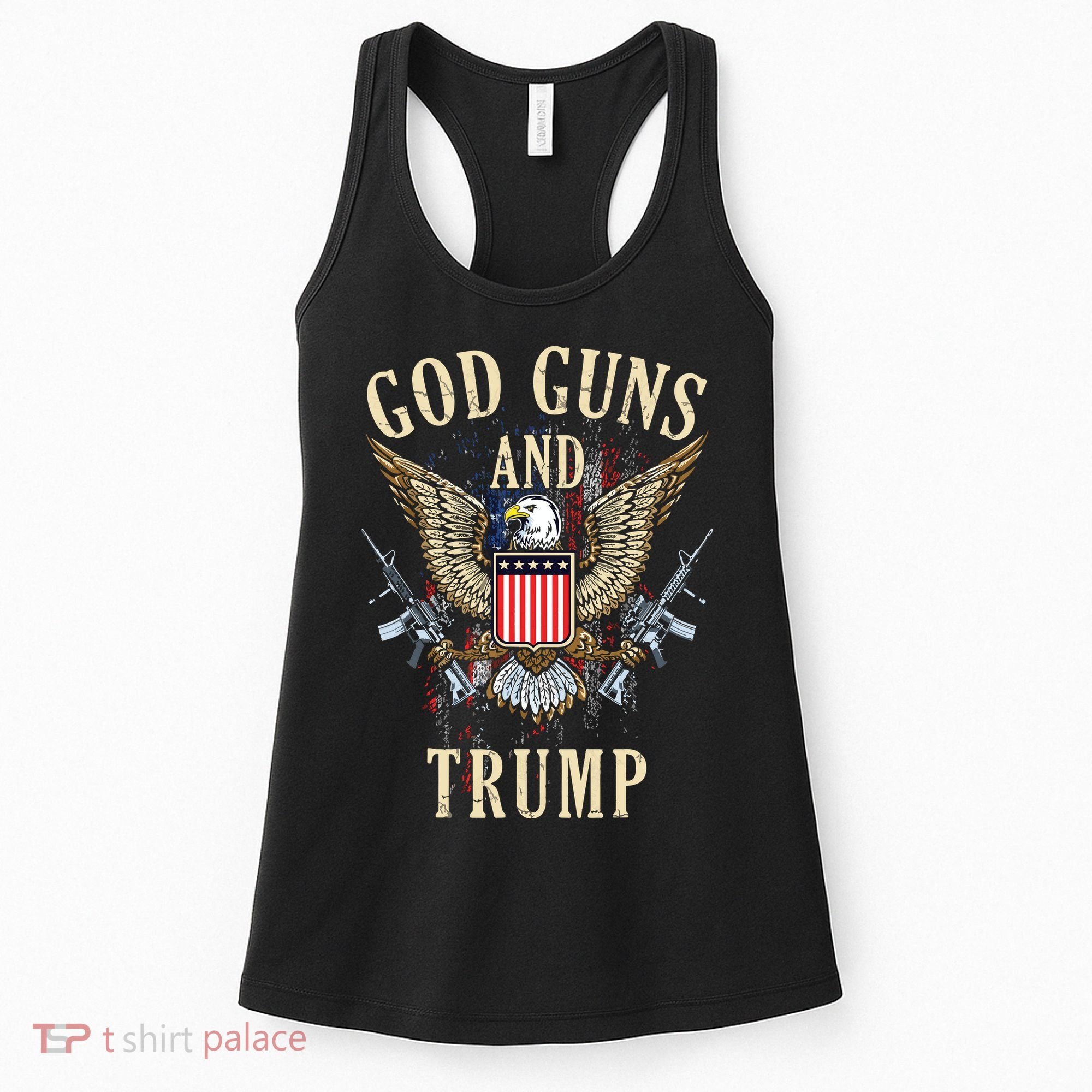 God Guns And Trump 2nd Amendment Flag Ar15 American Flag 2042 Women's Tank Top