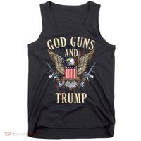 God Guns And Trump 2nd Amendment Flag Ar15 American Flag 2042 Tank Top thumb 0