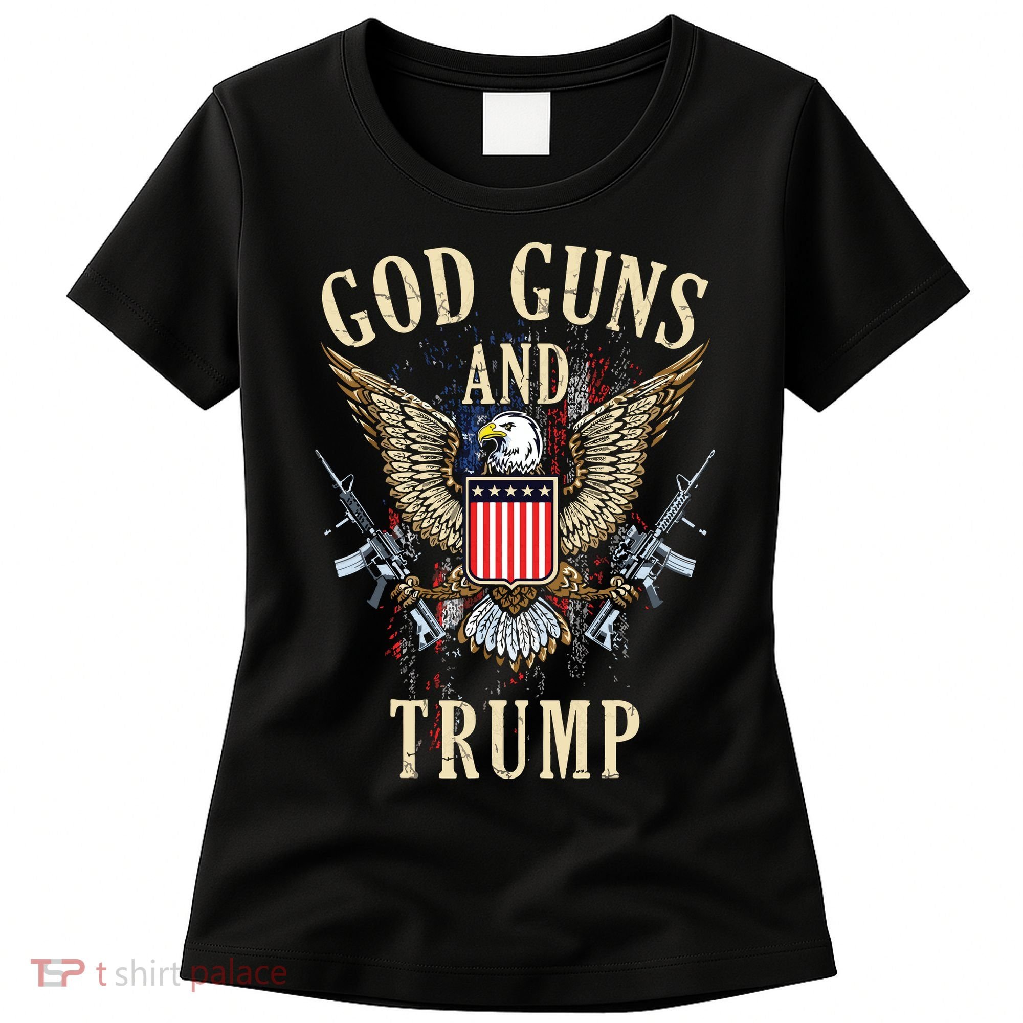 God Guns And Trump 2nd Amendment Flag Ar15 American Flag 2042 Women's T-Shirt