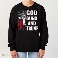 God Guns And Trump 2nd Amendment Flag AR15 American Flag Women's Sweatshirt thumb 0