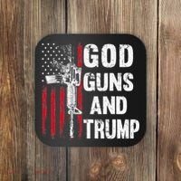 God Guns And Trump 2nd Amendment Flag AR15 American Flag Coaster thumb 0