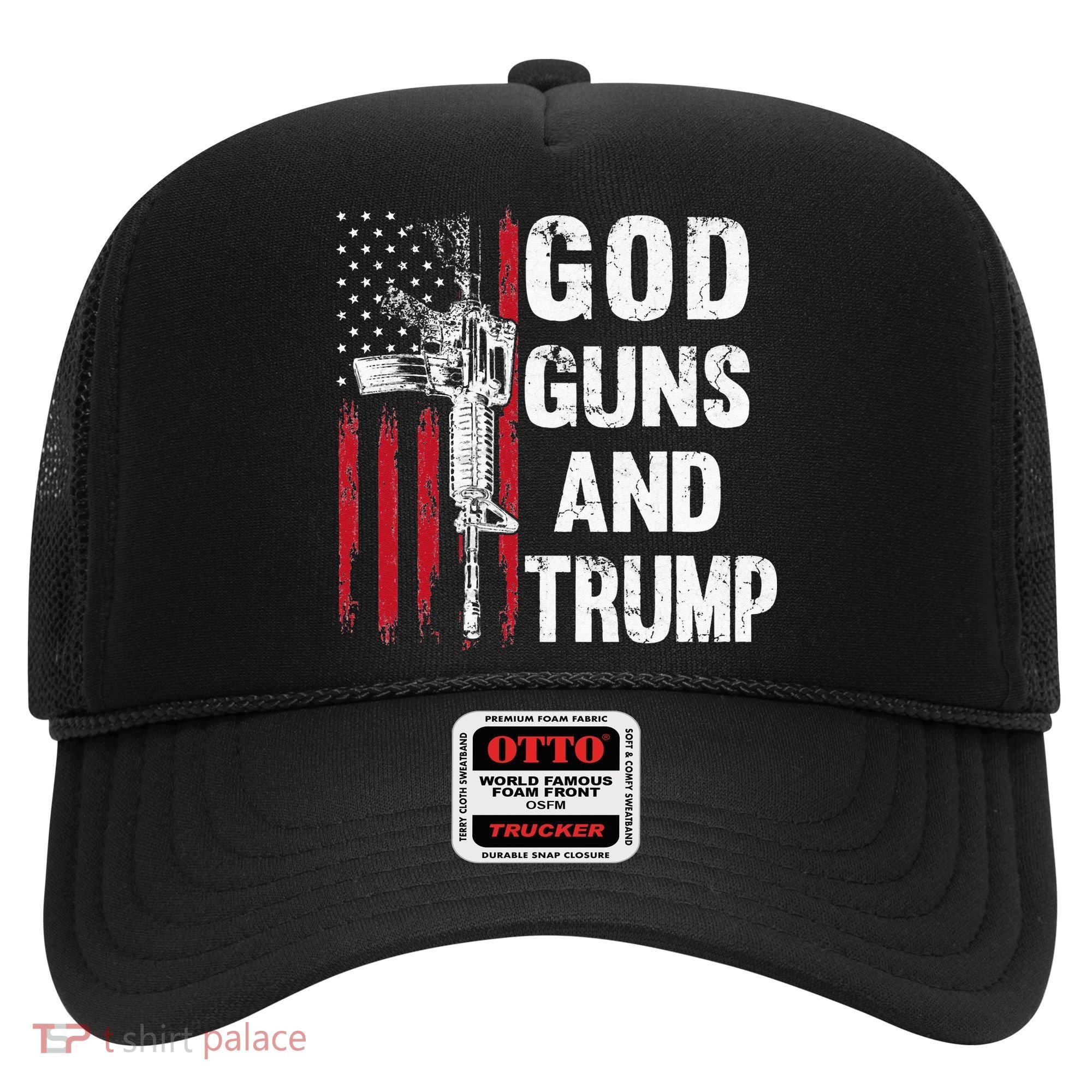 God Guns And Trump 2nd Amendment Flag AR15 American Flag Hat