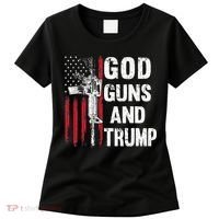 God Guns And Trump 2nd Amendment Flag AR15 American Flag Women's T-Shirt thumb 0