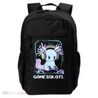 Gamesolotl Gamer Axolotl Funny Cute Backpack thumb 0