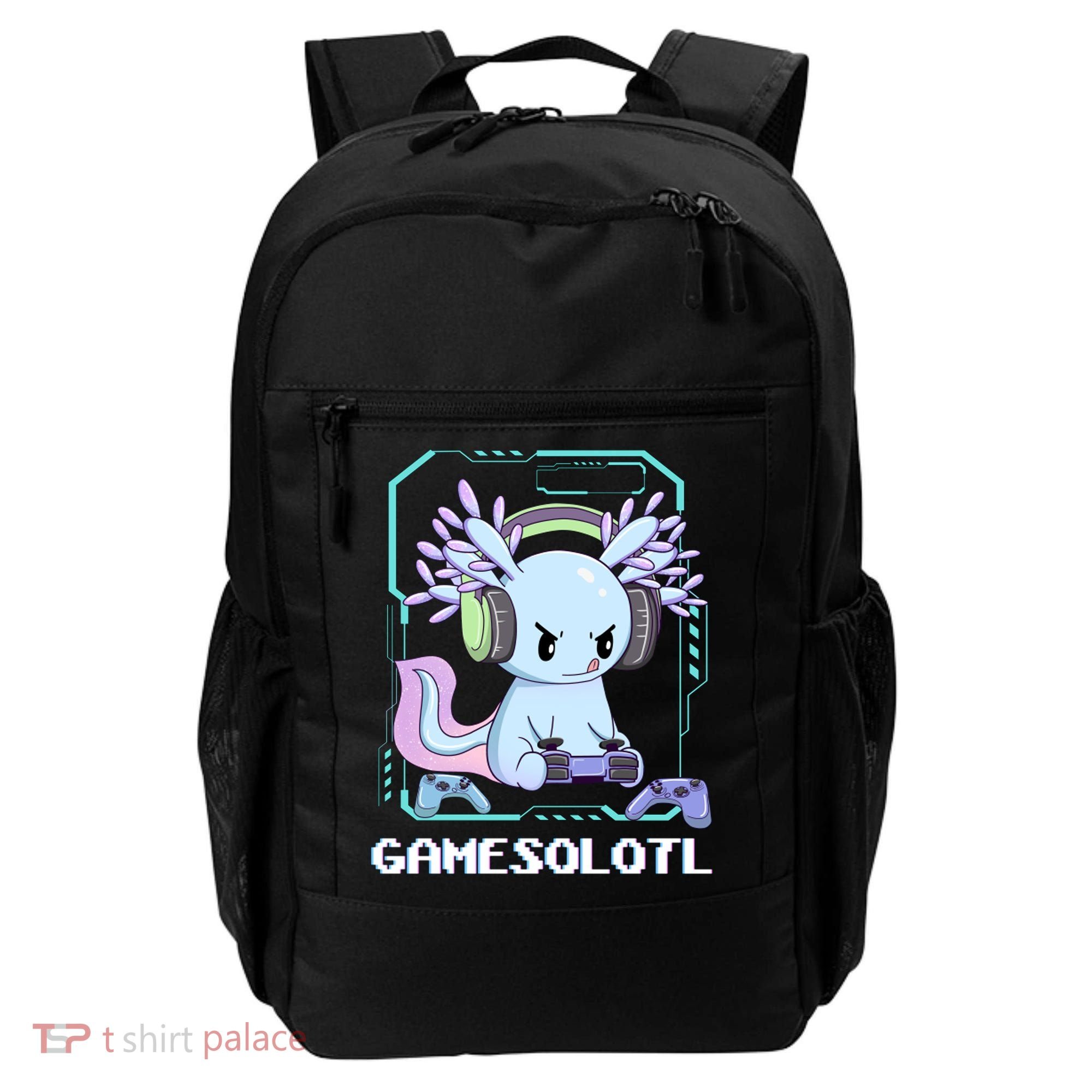 Gamesolotl Gamer Axolotl Funny Cute Backpack