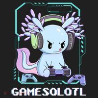 Gamesolotl Gamer Axolotl Funny Cute Tumbler thumb 3