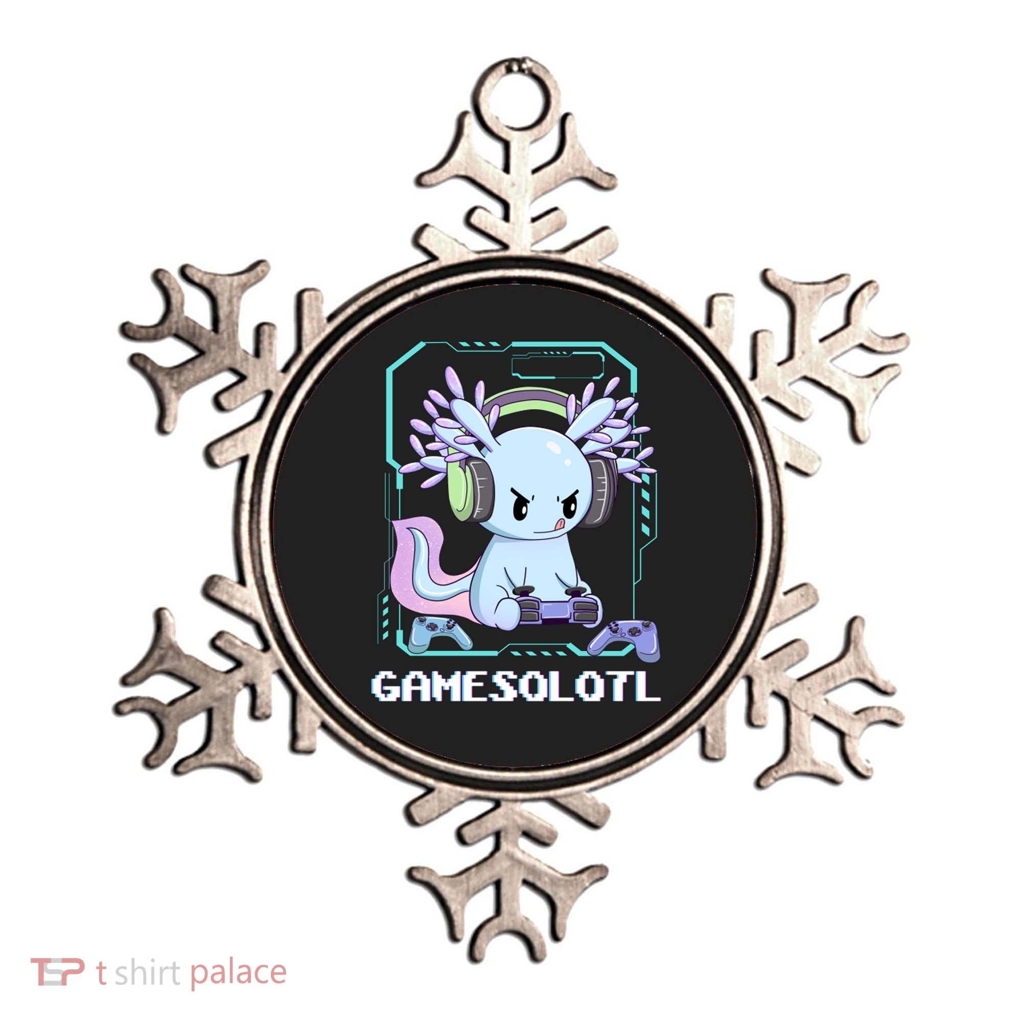 Gamesolotl Gamer Axolotl Funny Cute Ornament