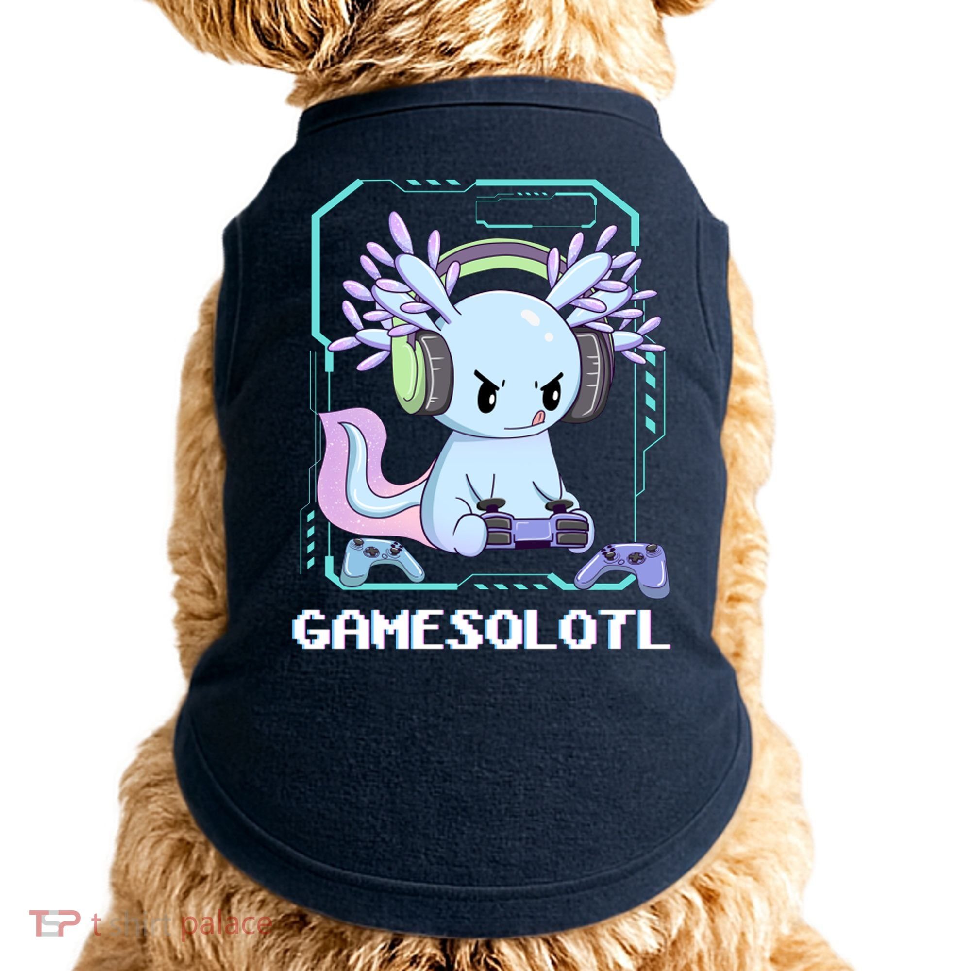 Gamesolotl Gamer Axolotl Funny Cute Doggie Tank
