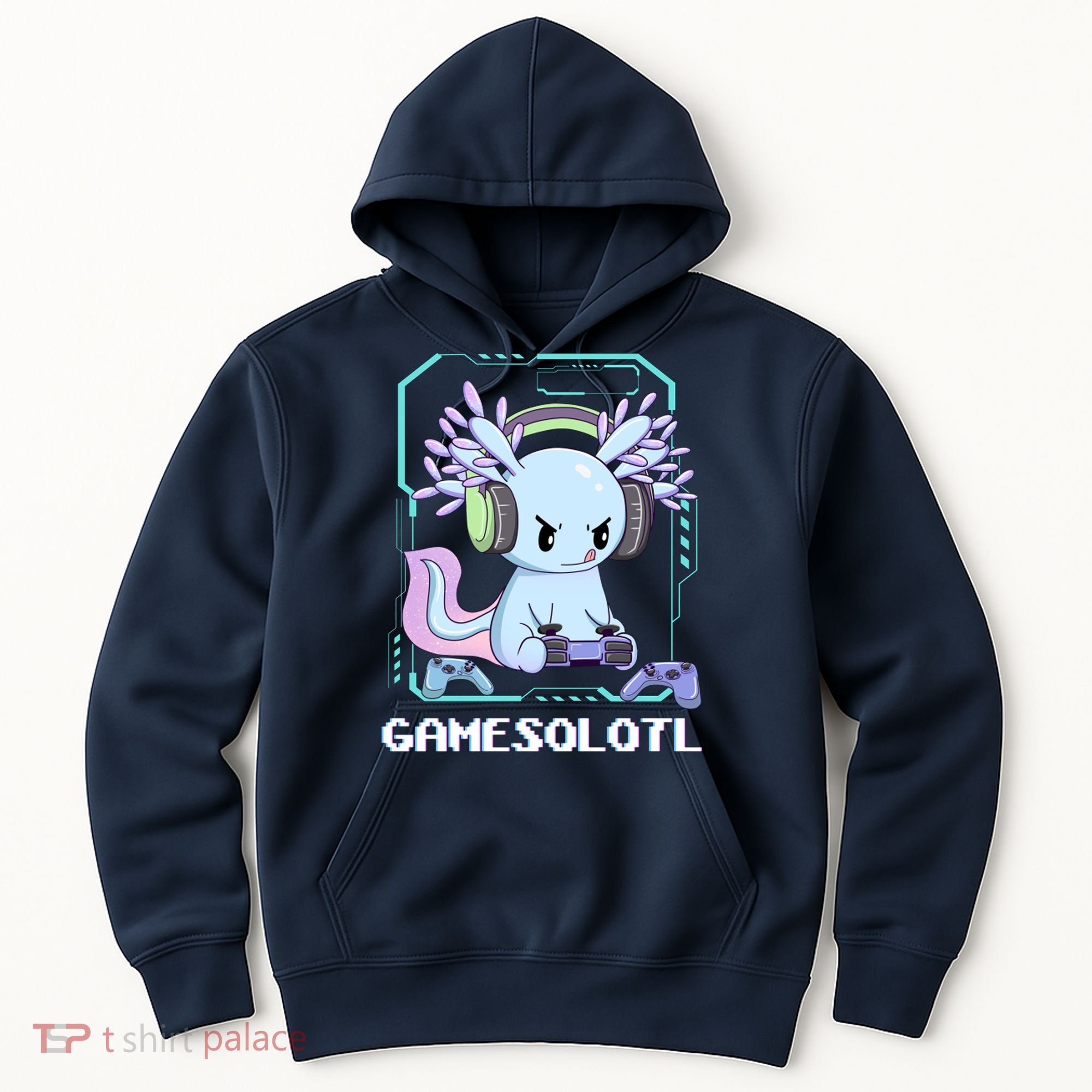 Gamesolotl Gamer Axolotl Funny Cute Hoodie