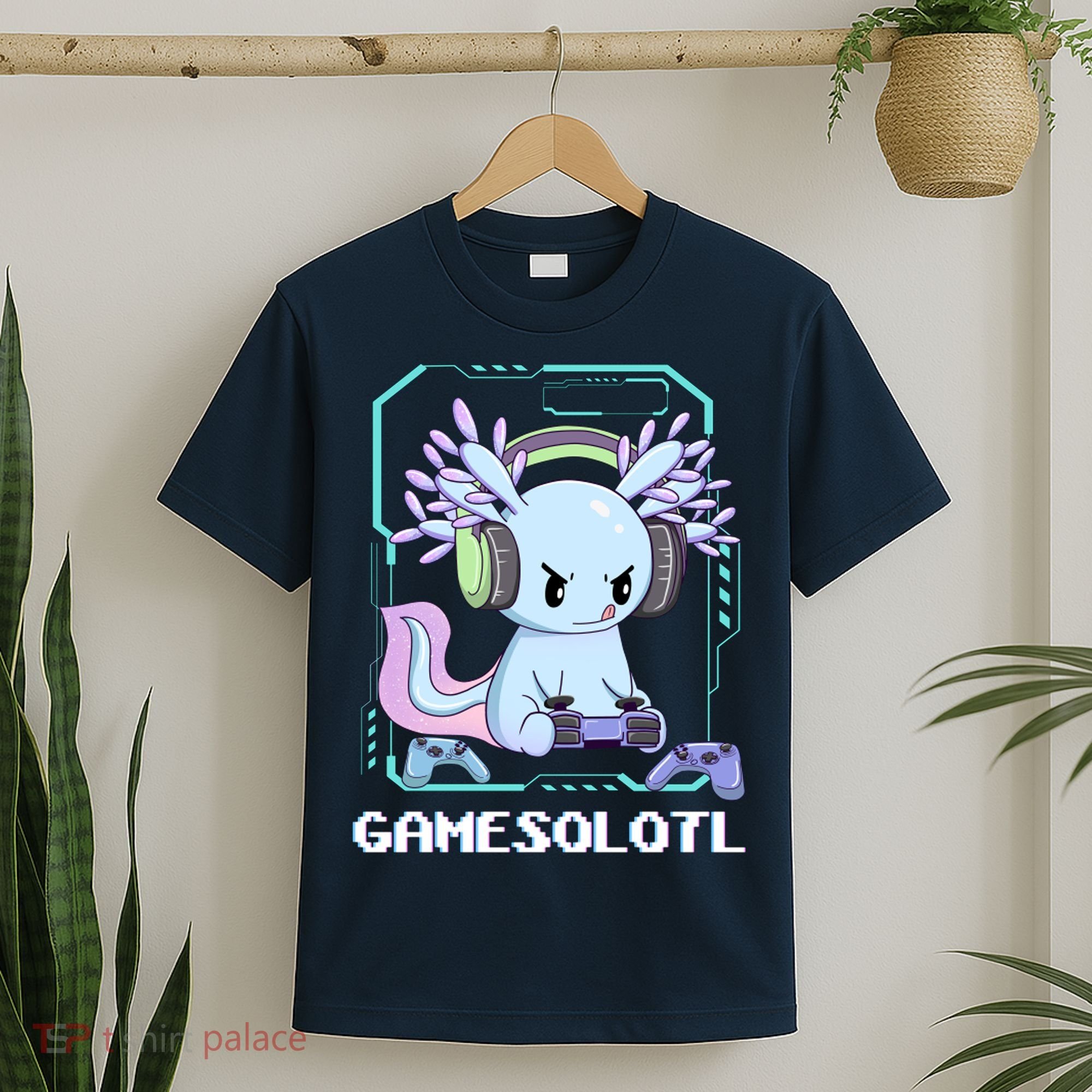 Gamesolotl Gamer Axolotl Funny Cute T-Shirt