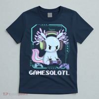 Gamesolotl Gamer Axolotl Funny Cute T-Shirt thumb 5
