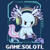 Gamesolotl Gamer Axolotl Funny Cute T-Shirt thumb 7