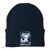 Gamesolotl Gamer Axolotl Funny Cute Beanie thumb 0