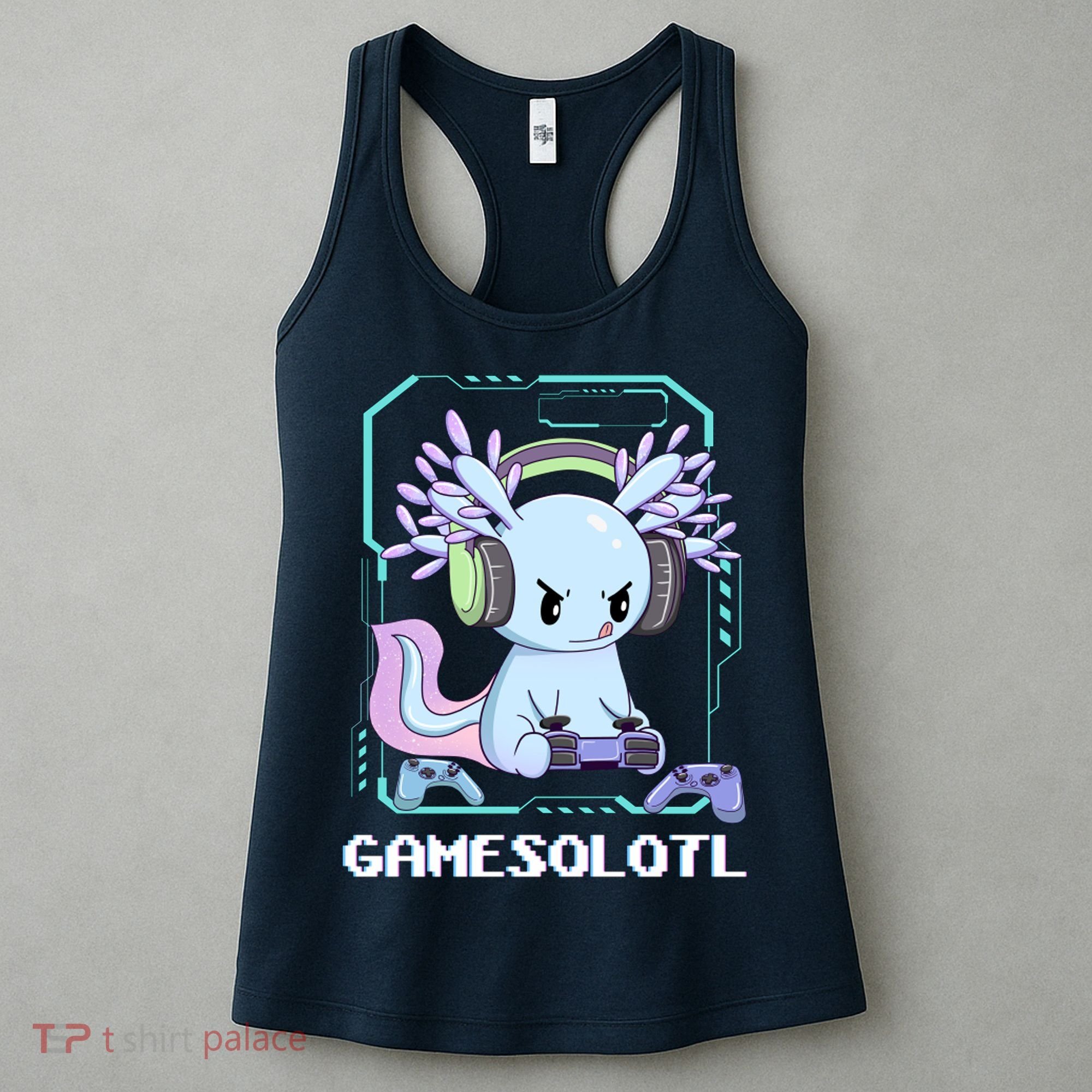Gamesolotl Gamer Axolotl Funny Cute Women's Tank Top