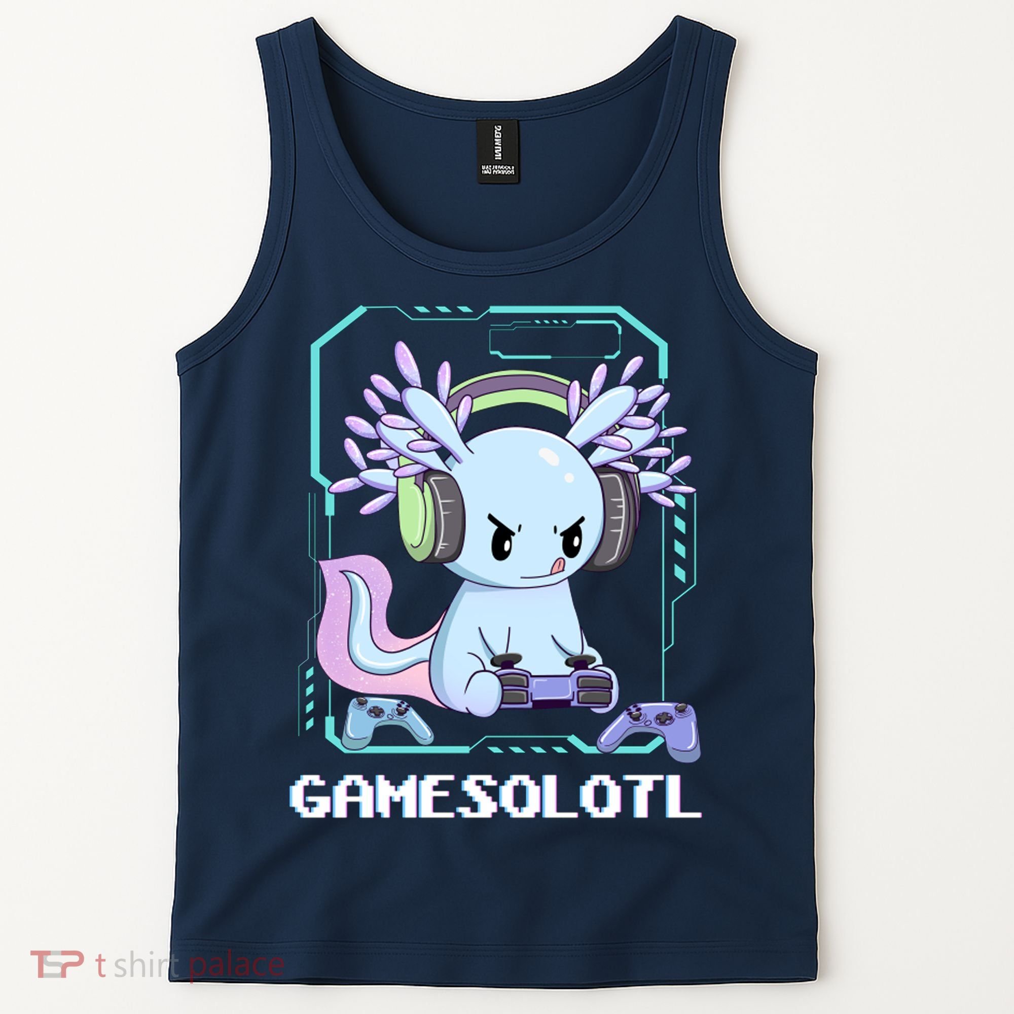 Gamesolotl Gamer Axolotl Funny Cute Tank Top