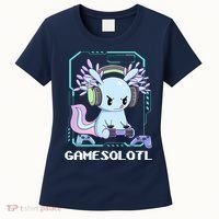 Gamesolotl Gamer Axolotl Funny Cute Women's T-Shirt thumb 0