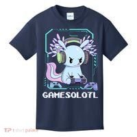 Gamesolotl Gamer Axolotl Funny Cute Kids T-Shirt thumb 0