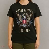 God Guns And Trump 2nd Amendment Flag Ar15 American Flag T-Shirt thumb 4