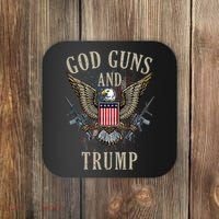 God Guns And Trump 2nd Amendment Flag Ar15 American Flag Coaster thumb 0