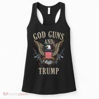 God Guns And Trump 2nd Amendment Flag Ar15 American Flag Women's Tank Top thumb 0
