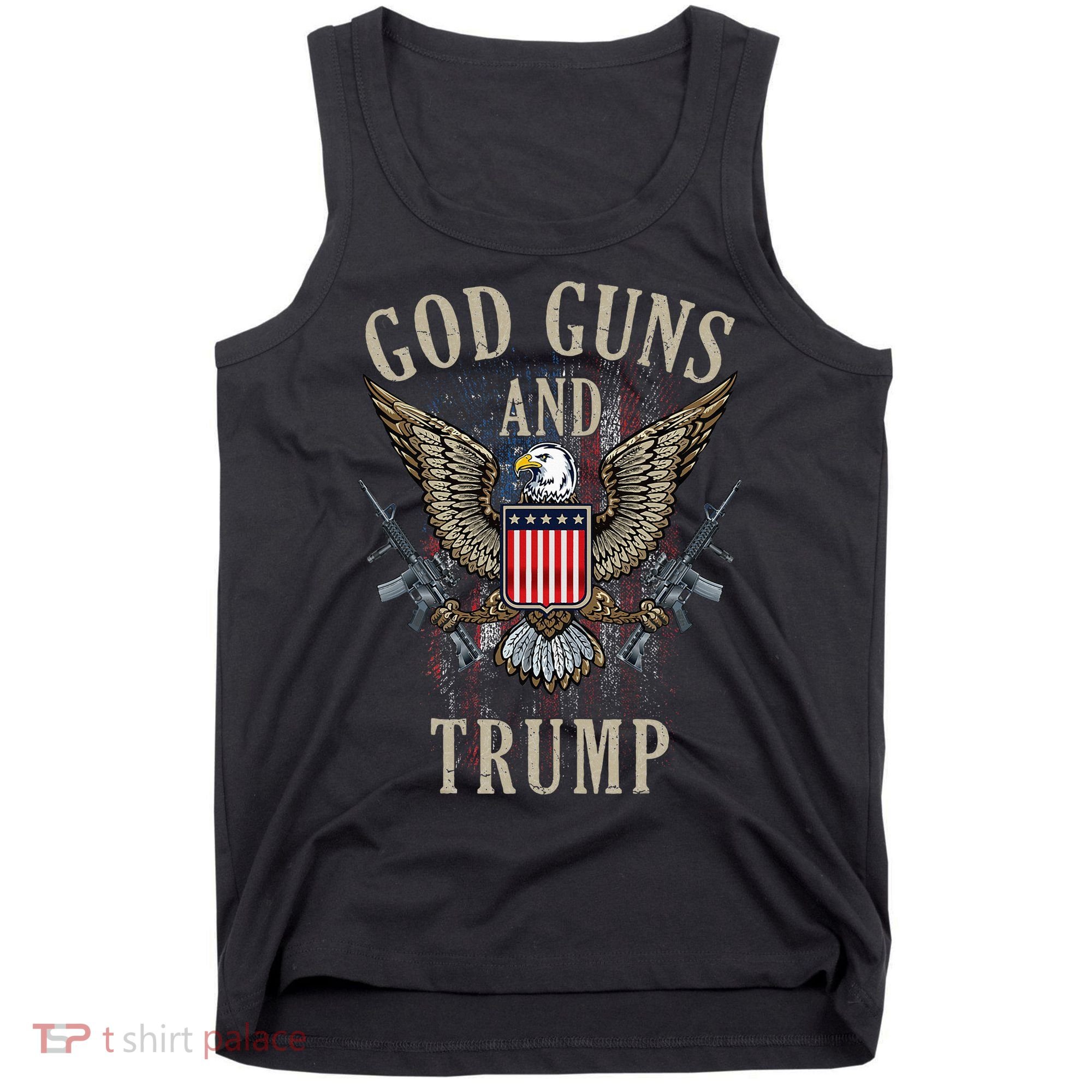 God Guns And Trump 2nd Amendment Flag Ar15 American Flag Tank Top