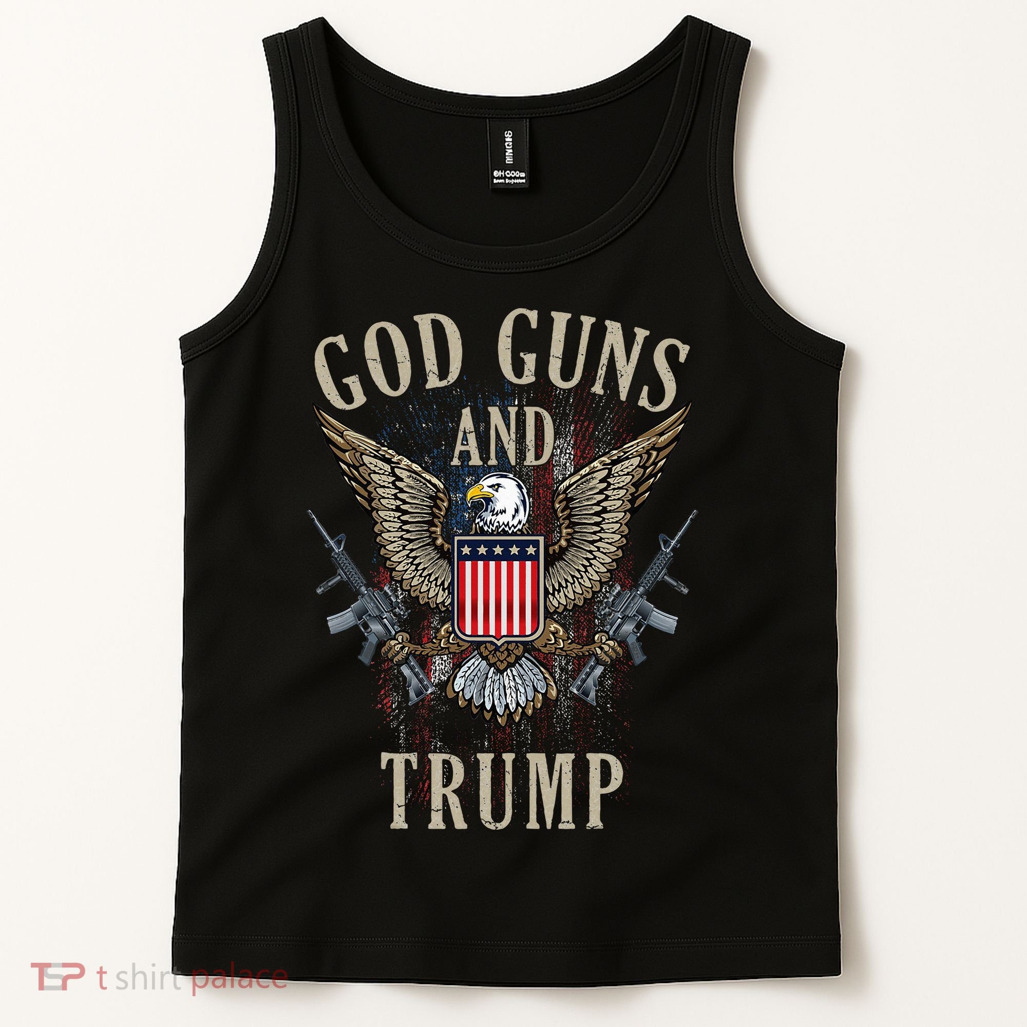 God Guns And Trump 2nd Amendment Flag Ar15 American Flag Tank Top