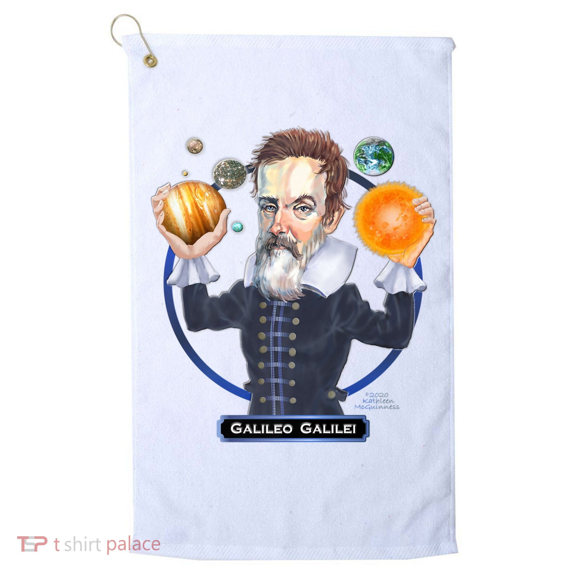 Galileo Galilei Astronomer Golf Towel