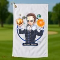 Galileo Galilei Astronomer Golf Towel thumb 1