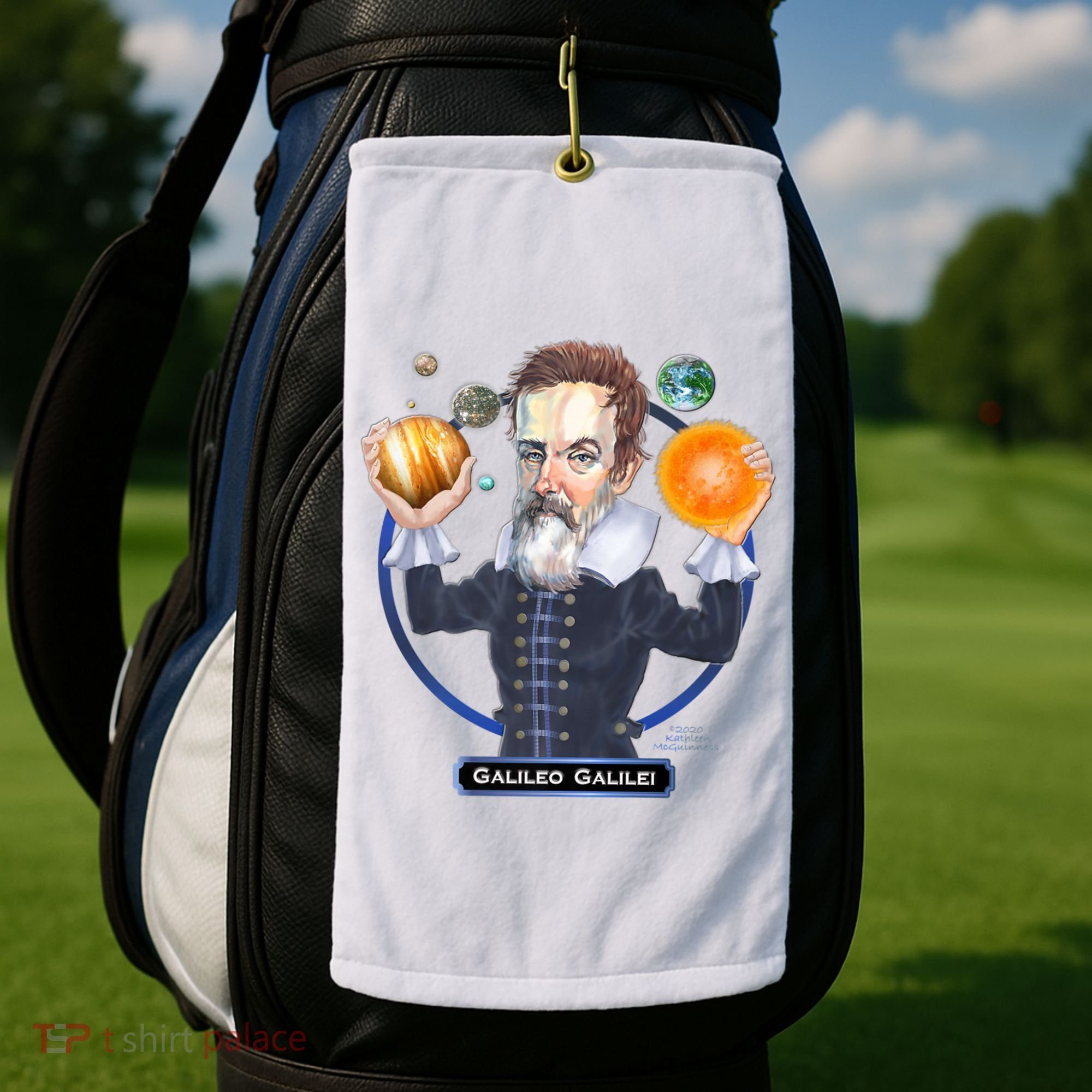 Galileo Galilei Astronomer Golf Towel