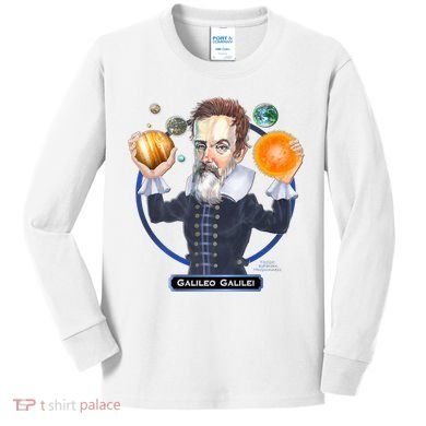 Galileo Galilei Astronomer Kids Long Sleeve Shirt