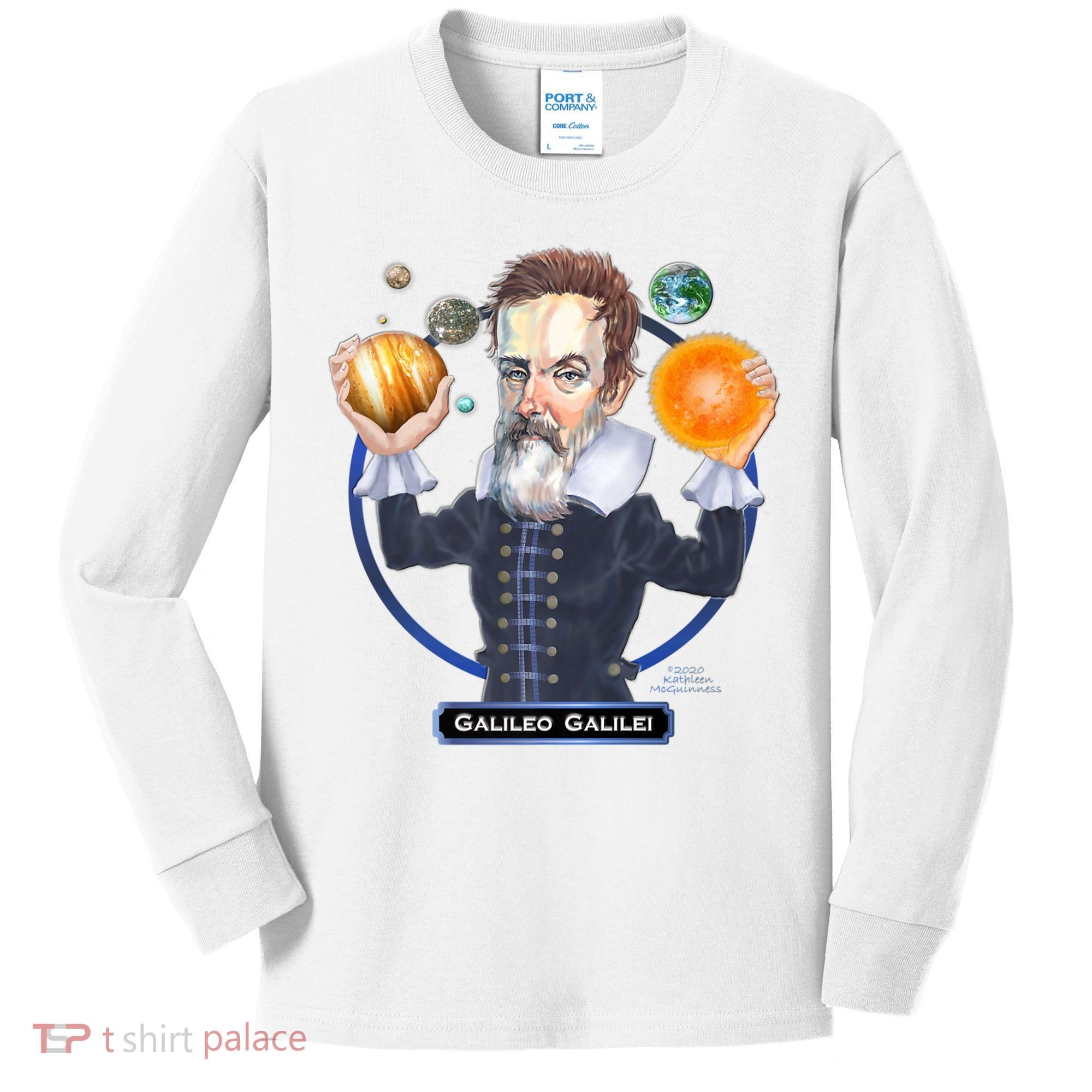 Galileo Galilei Astronomer Kids Long Sleeve Shirt
