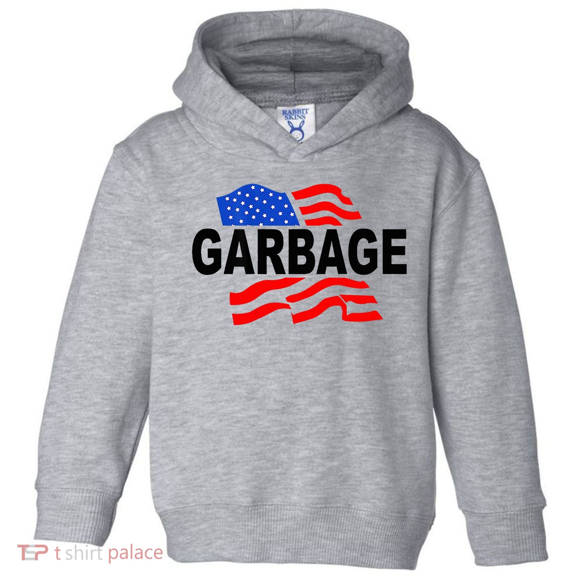 Garbage Garbage America Flag Toddler Hoodie