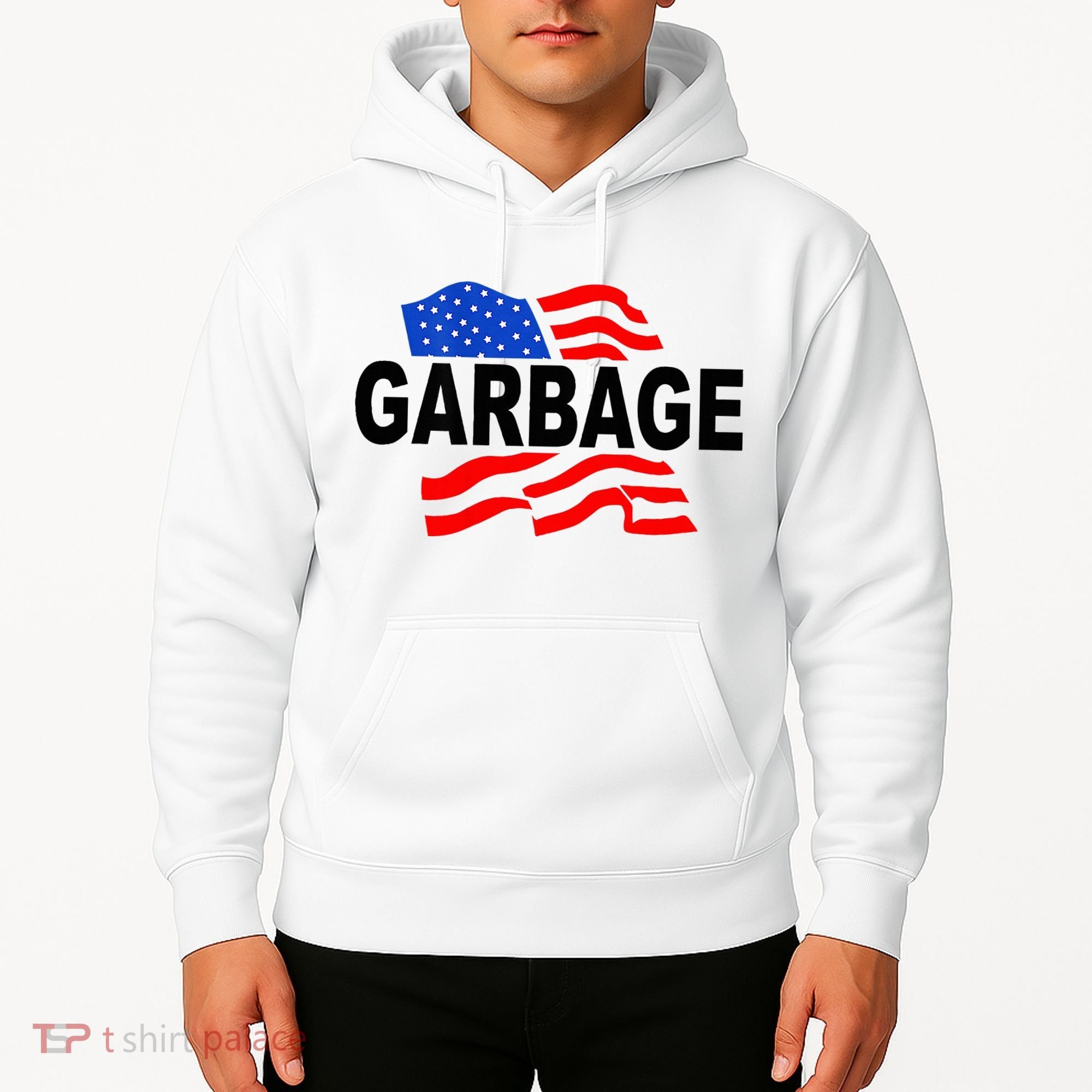 Garbage Garbage America Flag Hoodie