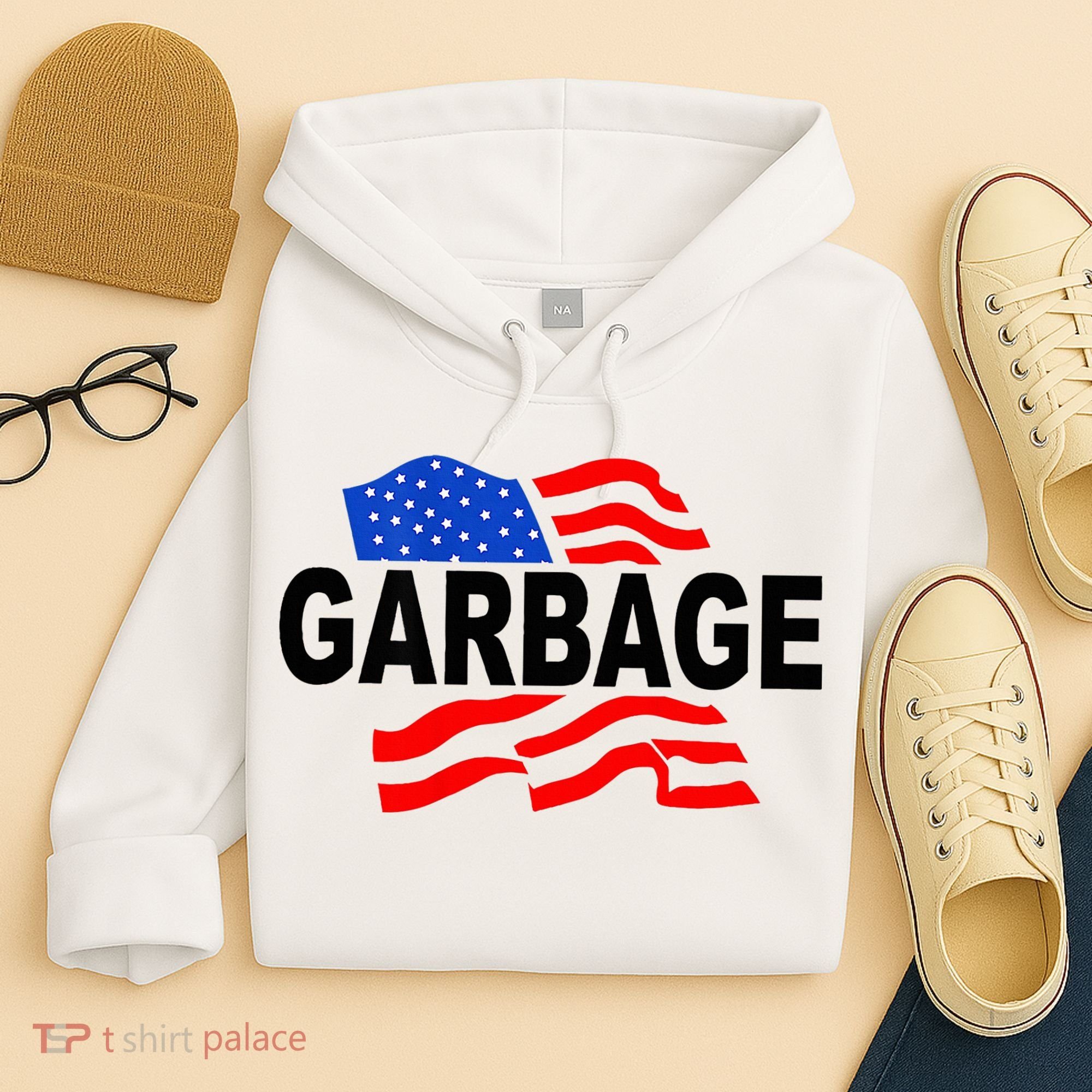 Garbage Garbage America Flag Hoodie