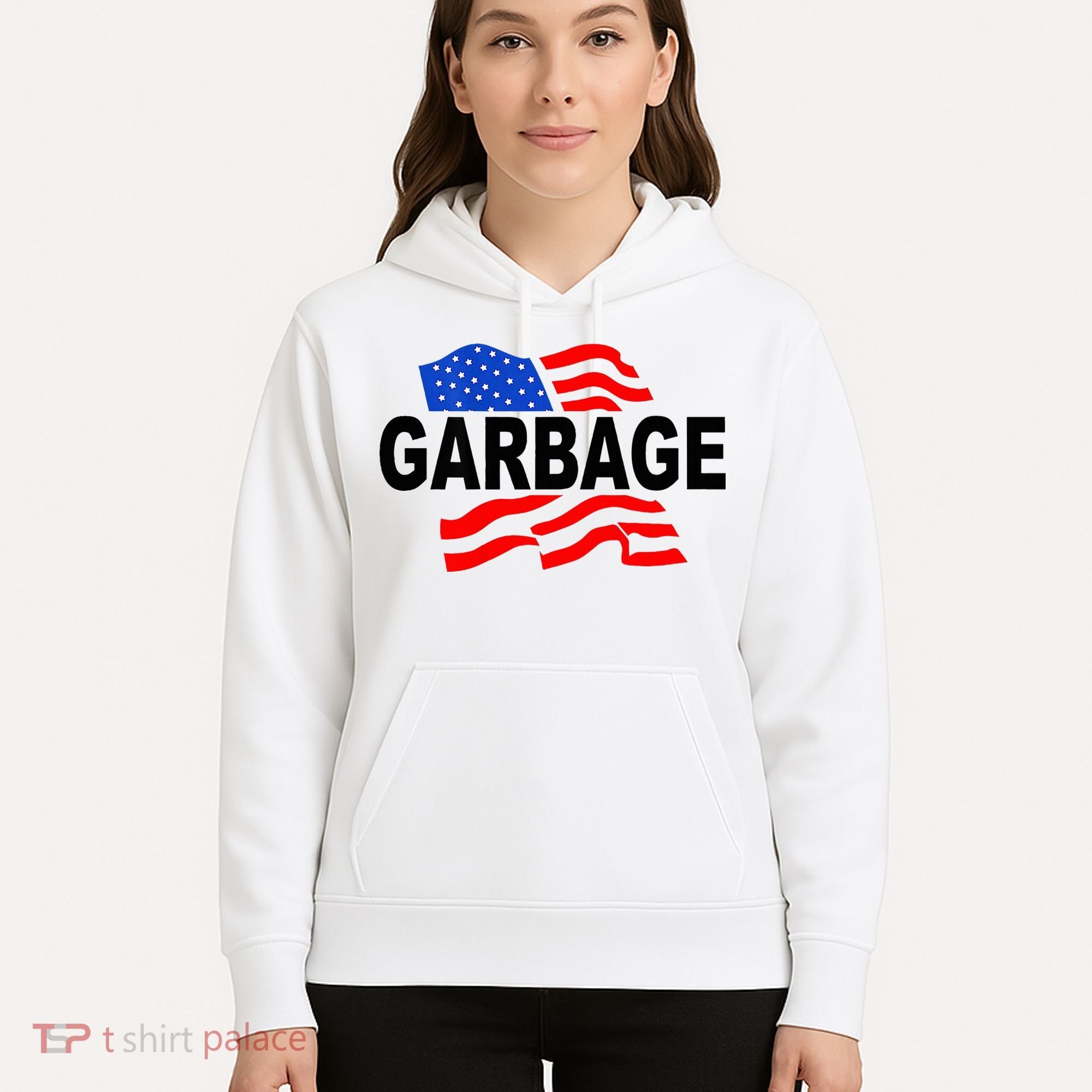 Garbage Garbage America Flag Hoodie