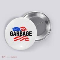 Garbage Garbage America Flag Button thumb 0