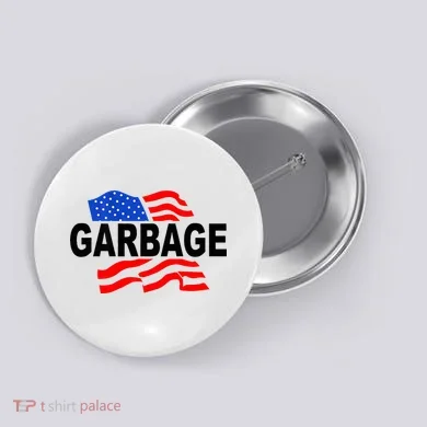 Garbage Garbage America Flag Button