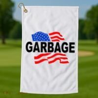Garbage Garbage America Flag Golf Towel thumb 1