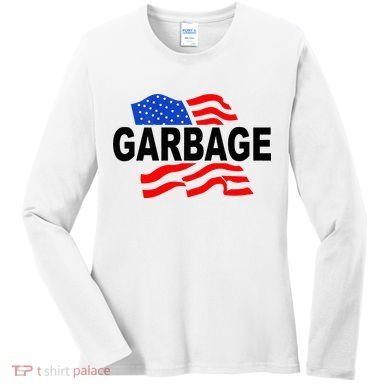 Garbage Garbage America Flag Women's Long Sleeve Shirt