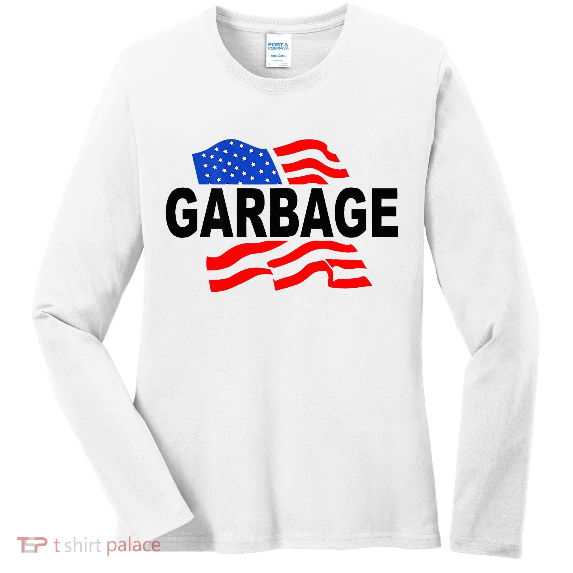 Garbage Garbage America Flag Women's Long Sleeve Shirt
