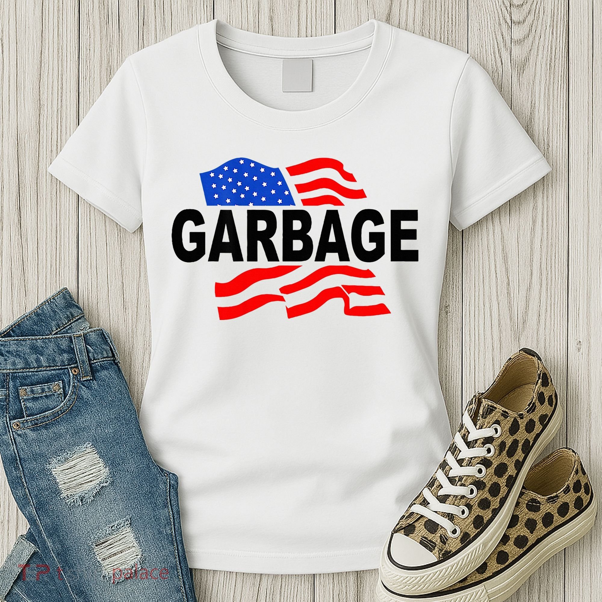 Garbage Garbage America Flag Women's T-Shirt