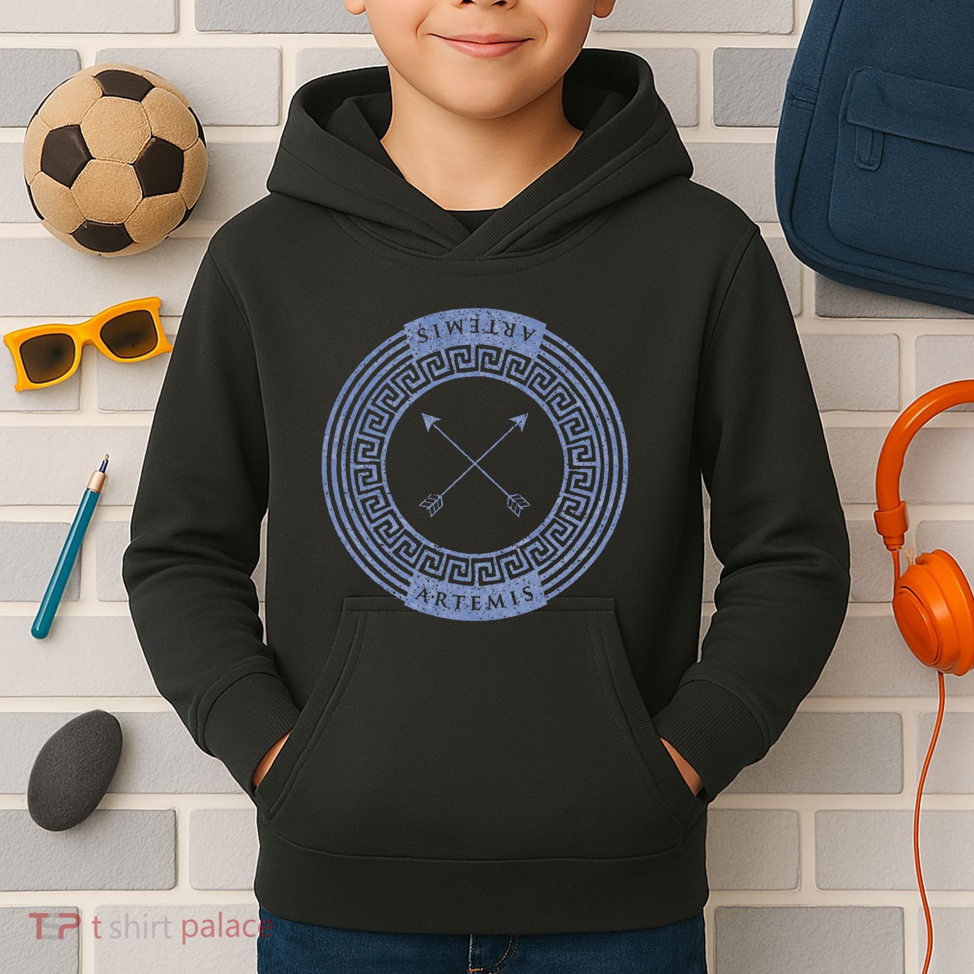 Greek Goddess Artemis Arrows God Hunt Mythology Kids Hoodie