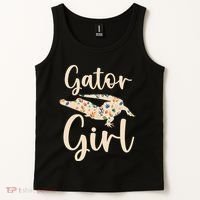 Gator Girl Alligator Lover Zookeeper Crocodile Tank Top thumb 2