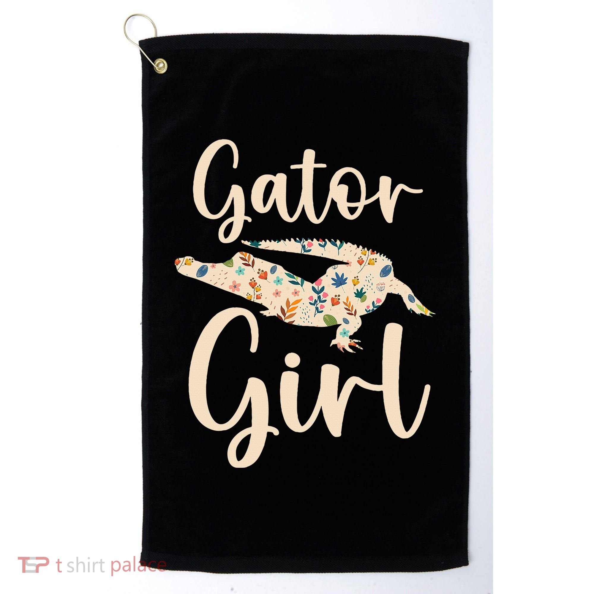 Gator Girl Alligator Lover Zookeeper Crocodile Golf Towel